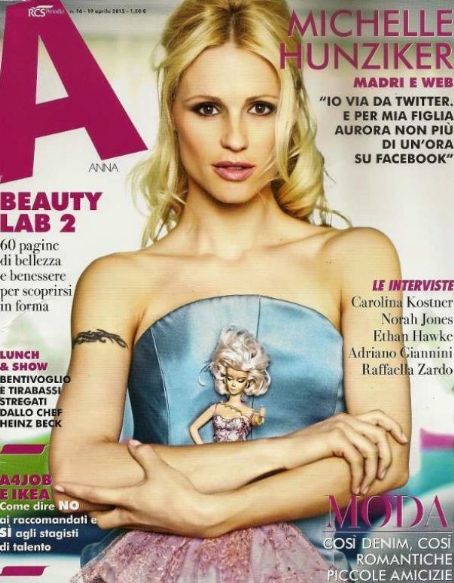 Michelle Hunziker, anna Magazine 12 April 2012 Cover Photo - Italy