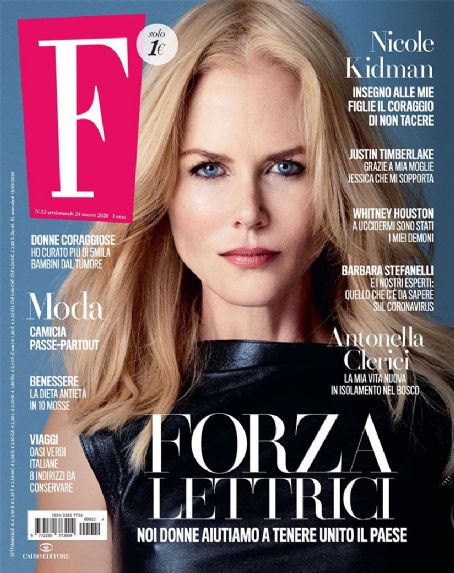 Nicole Kidman, F Magazine Magazine 24 March 2020 Cover Photo - Italy