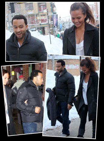 John Legend and girlfriend hanging out...