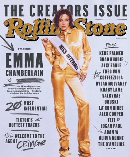 Emma Chamberlain, Rolling Stone Magazine May 2023 Cover Photo - United 