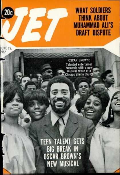 Oscar Brown Jr., Oscar Brown, Jet Magazine 15 June 1967 Cover Photo ...