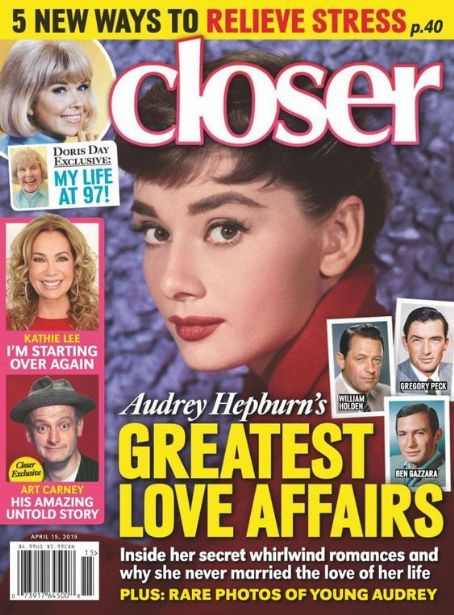 Audrey Hepburn, Closer Magazine 15 April 2019 Cover Photo - United States