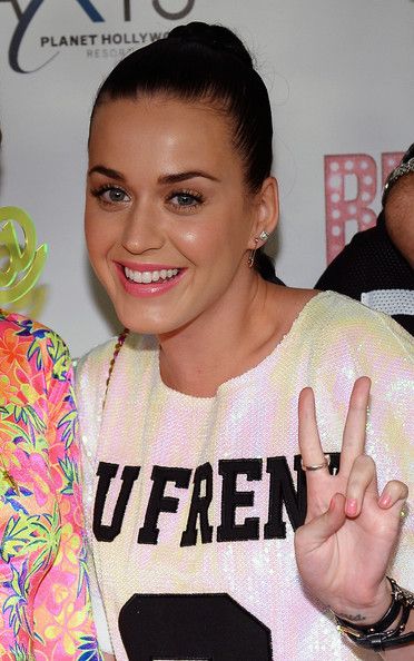 Katy Perry arrives at the grand opening of Britney Spears' two-year