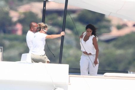 Michelle Rodriguez – Enjoying holidays on a yacht in Porto Cervo