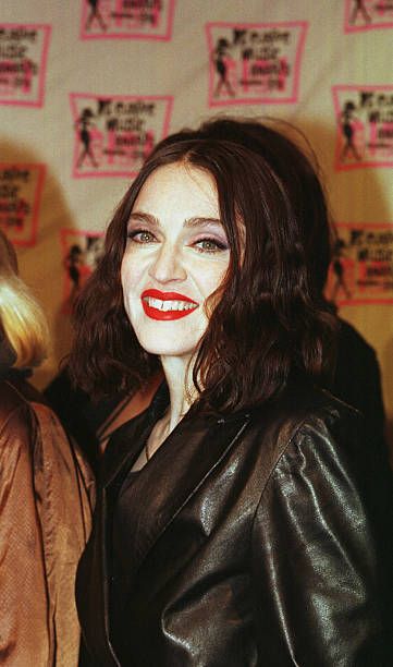 American singer Madonna wins the awards for Best Female Artist and Best Album at the MTV Europe Music Awards in Milan, Italy, 12th November 1998. (Photo by Vinnie Zuffante/Michael Ochs Archives/Getty Images