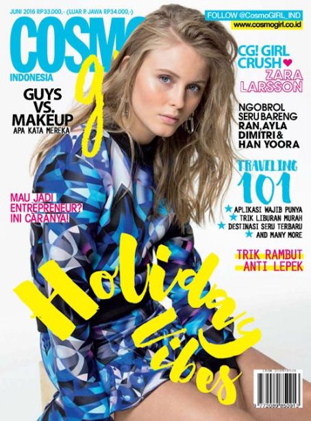 Zara Larsson, Cosmo Girl Magazine June 2016 Cover Photo - Indonesia