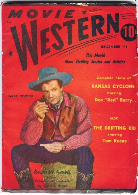 Gary Cooper, Movie Western Magazine December 1941 Cover Photo - United ...