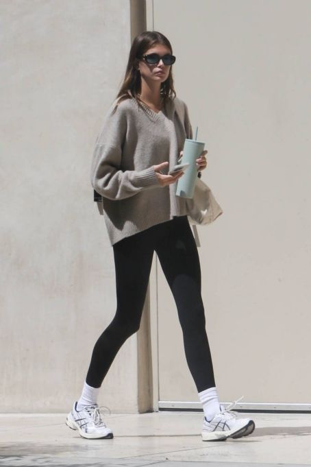 Kaia Gerber – In leggings after yoga session in West Hollywood