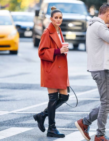 Olivia Palermo – With Johannes Huebl step out for coffee in New York City