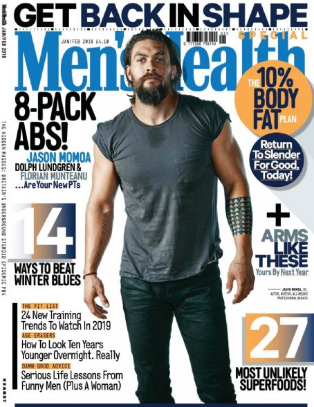 Jason Momoa - Men's Health Magazine Cover [United Kingdom] (February 2019)