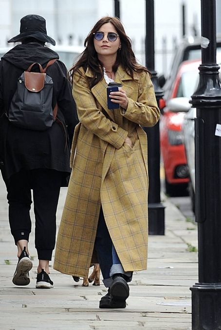 Jenna Coleman – Wearing jeans and a pair of boots while out in London ...