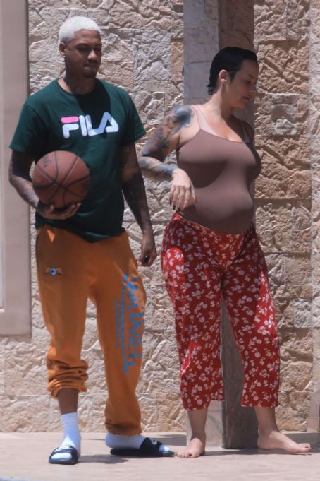 Amber Rose and Boyfriend Alexander Edwards – Out and about in LA