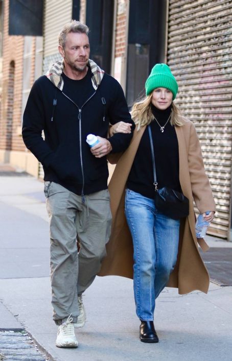 Kristen Bell – With husband Dax Shepard seen out in NYC