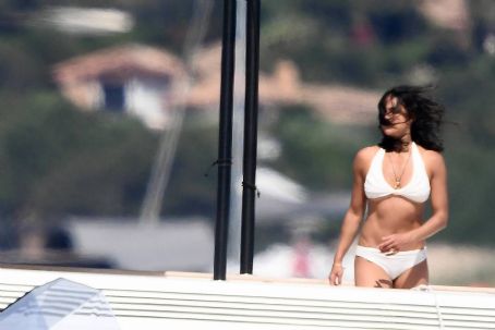 Michelle Rodriguez – Enjoying holidays on a yacht in Porto Cervo