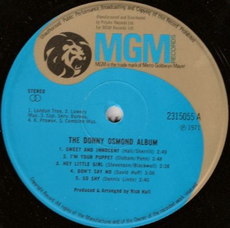 The Donny Osmond Album