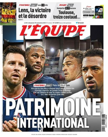 Lionel Messi - L'equipe Magazine Cover [France] (19 September 2021)