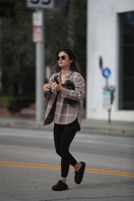 Lucy Hale – Seen on her way to a yoga class in Los Angeles