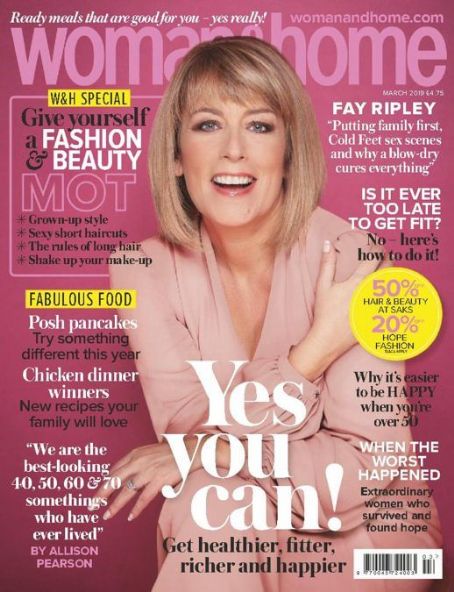 Fay Ripley, Woman & Home Magazine March 2019 Cover Photo - United Kingdom