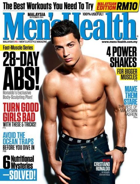 Cristiano Ronaldo, Men's Health Magazine September 2014 Cover Photo ...