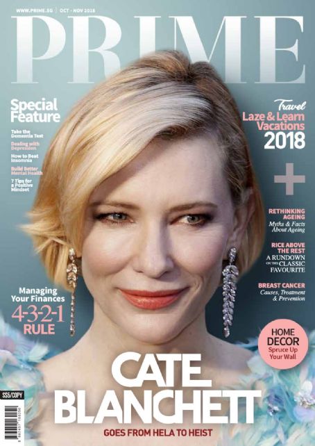 Cate Blanchett, Prime Magazine November 2018 Cover Photo - Singapore