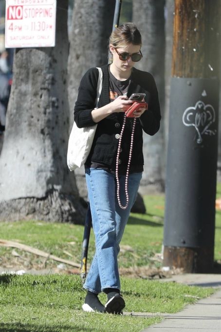 Emma Roberts – Seen in a casual outfit in Los Angeles