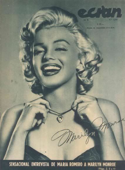 Marilyn Monroe, Ecran Magazine 28 December 1954 Cover Photo - Chile