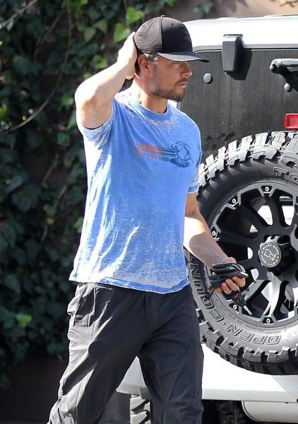 Josh Duhamel is spotted taking his baby boy Axl out for lunch in Santa Monica, Calfiornia on February 3, 2015