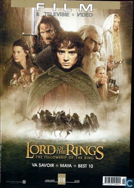 The Lord of the Rings: The Fellowship of the Ring - Film en televisie Magazine Cover [Belgium] (January 2002)