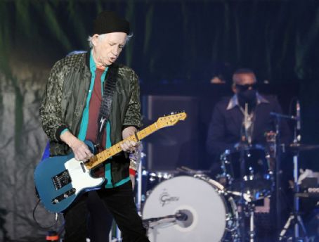 Keith Richards performs during a stop of the band's No Filter tour at Allegiant Stadium on November 6, 2021 in Las Vegas, Nevada