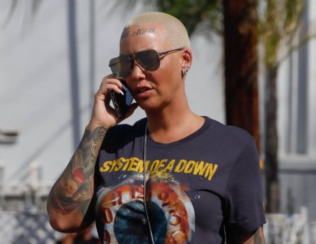 Amber Rose – With Alexander AE Edwards out for lunch in Los Angeles