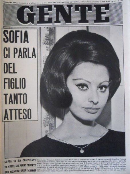 Sophia Loren, Gente Magazine 12 March 1964 Cover Photo - Italy