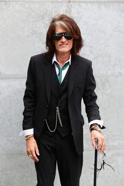 Joe Perry attends the Emporio Armani show during Milan menswear