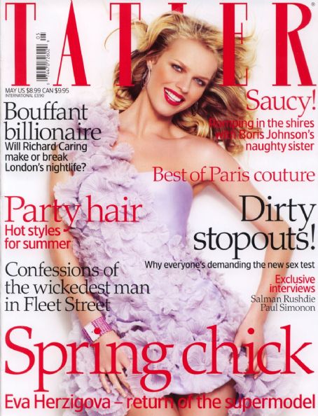 Eva Herzigova Tatler Magazine May 2008 Cover Photo United Kingdom 7165