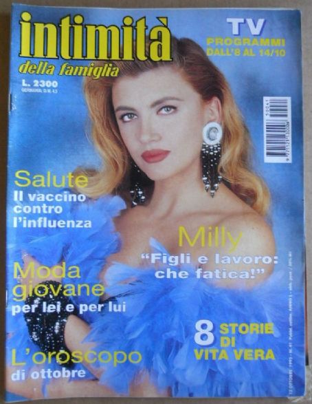 Milly Carlucci, Intimita' Magazine 17 October 1995 Cover Photo - Italy