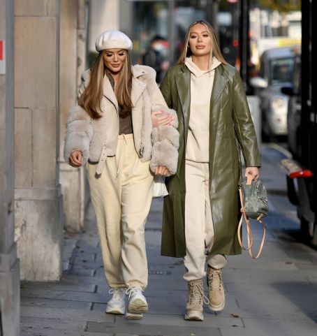 Frankie Sims and Demi Sims – Spotted in Fitzrovia heading for Harleyh