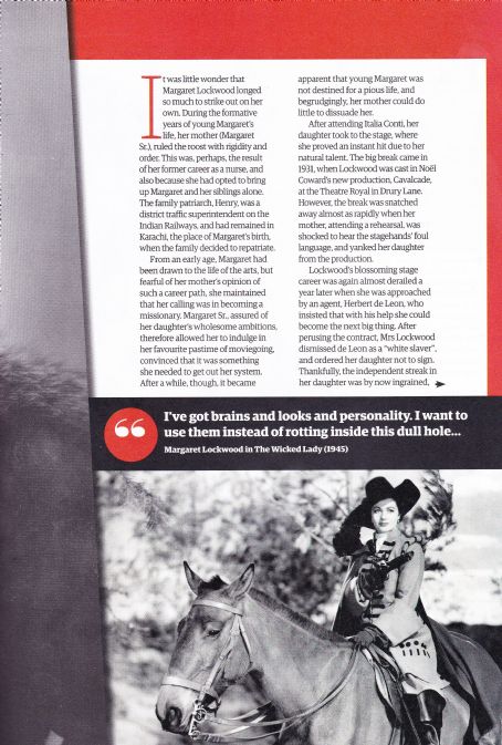 Margaret Lockwood - Yours Retro Magazine Pictorial [United Kingdom] (January 2021)