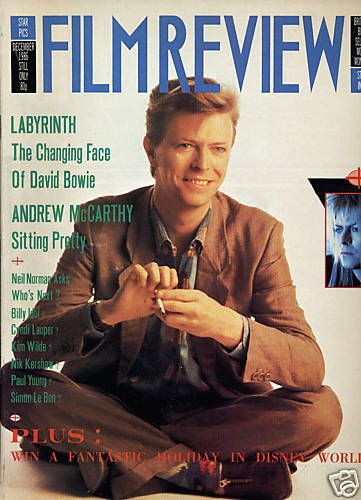 David Bowie, Film Review Magazine December 1986 Cover Photo - United ...