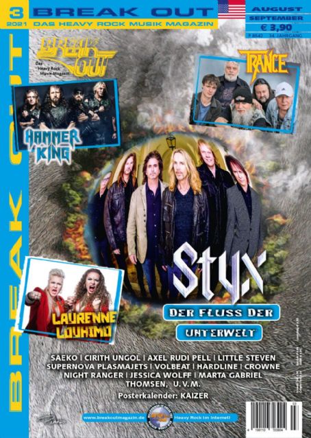 Styx - Break Out Magazine Cover [Germany] (September 2021)
