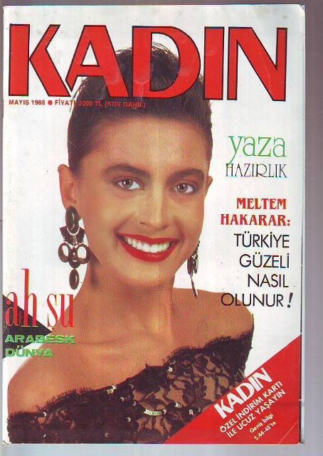 Meltem Hakarar, Kadin Magazine May 1988 Cover Photo - Turkey