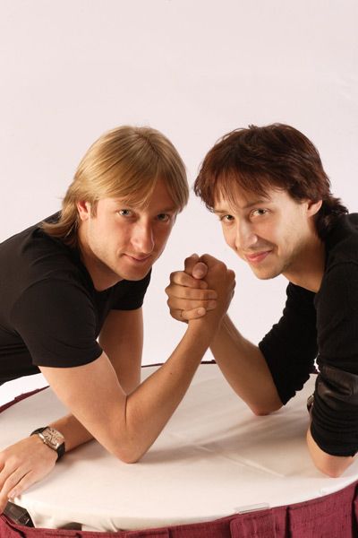 Evgeni Plushenko and Johnny Weir
