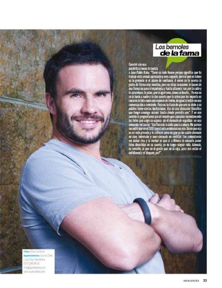 Juan Pablo Raba- Impacientes Magazine Venezuela (February 2013) .