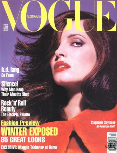 Stephanie Seymour, Vogue Magazine February 1996 Cover Photo - Australia