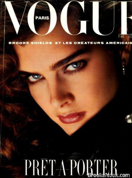 Brooke Shields, Vogue Magazine October 1984 Cover Photo - France