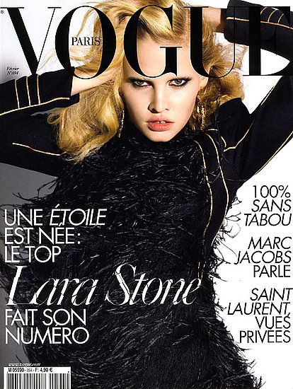 Lara Stone, Vogue Magazine February 2009 Cover Photo - France