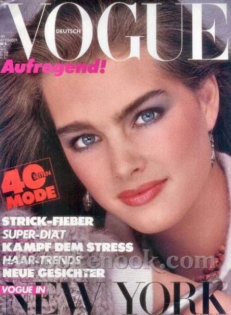 Brooke Shields, Vogue Magazine September 1980 Cover Photo - Germany
