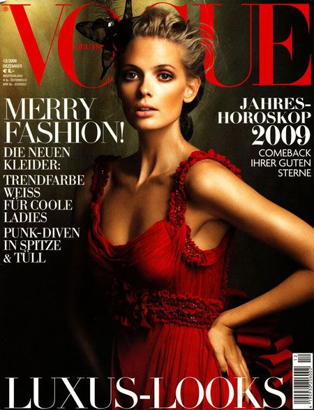 Julia Stegner, Vogue Magazine December 2008 Cover Photo - Germany