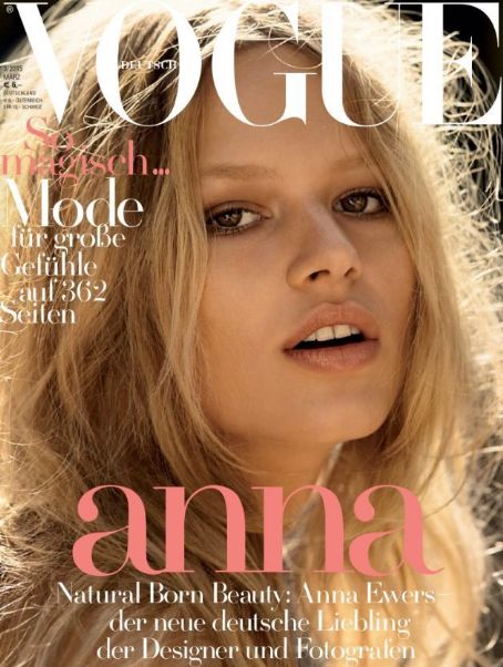 Anna Ewers, Vogue Magazine March 2015 Cover Photo - Germany