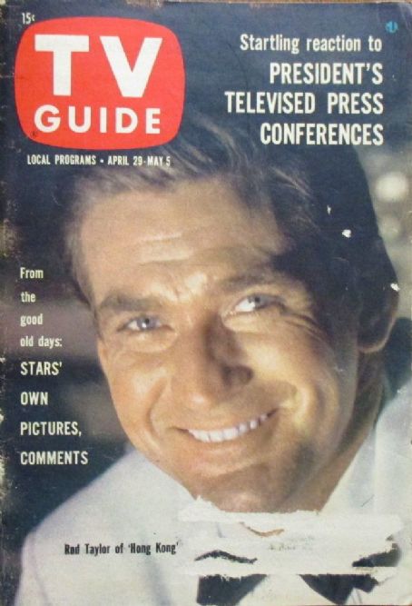 Rod Taylor, TV Guide Magazine 29 April 1961 Cover Photo - United States