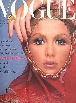 Pattie Boyd, Vogue Magazine December 1969 Cover Photo - United Kingdom