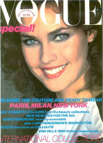 Carol Alt, Vogue Magazine March 1980 Cover Photo - United Kingdom